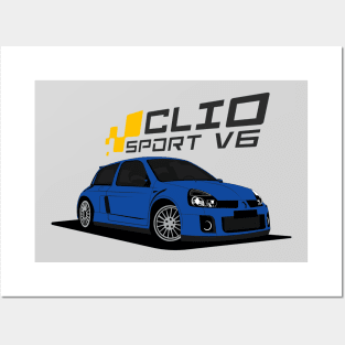 Renault Clio V6 (Blue) Posters and Art